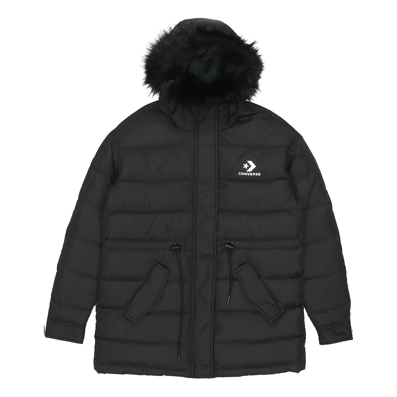 (WMNS) Converse Long Down Jacket Asia Sizing 'Black' 10007727-A03