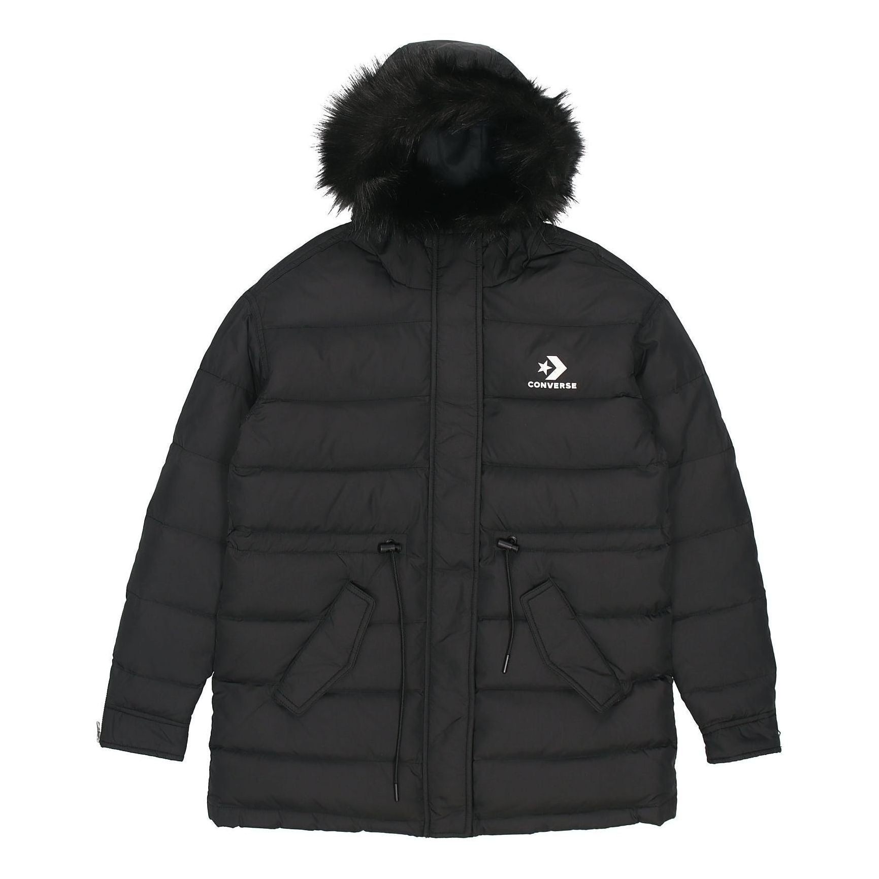 (WMNS) Converse Long Down Jacket Asia Sizing 'Black' 10007727-A03
