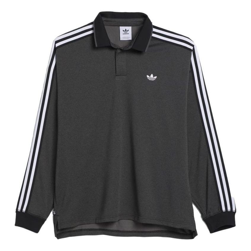 adidas Long Sleeve Polo Jersey 'Black' HK9902