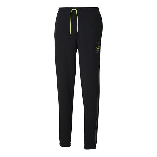 PUMAxHelly Hansen Crossover Reflective Slim Fit Bundle Feet Drawstring Long Pants Black 598286-01