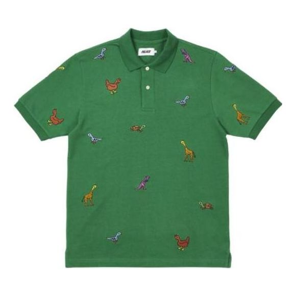 Palace SS22 Animals Polo 'Green' P22ES098