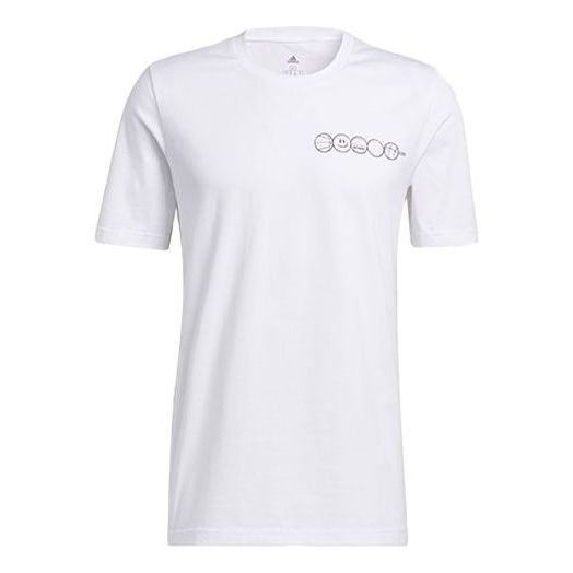 adidas Beijing Tee Cartoon Printing Basketball Casual Sports Short Sleeve White GU6287