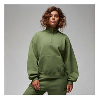 (WMNS) Air Jordan Flight Fleece 1/4 Zip Top 'Sky J Light Olive' FD7222-340