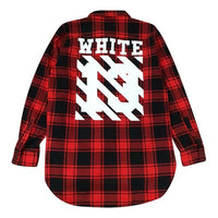 Off-White C/O VIRGIL 14SS Shirt Unisex BlackRed AU8002-13-P02