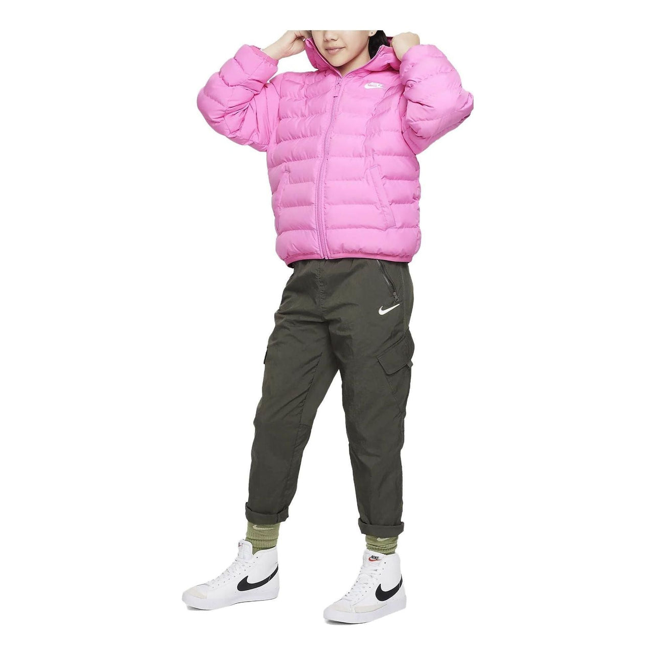 (GS) Nike Sportswear Lightweight Synthetic Fill Loose Hooded Jacket 'Pink' FD2845-675