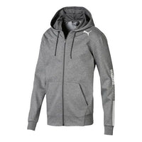 PUMA Colorblock logo Printing hooded Zipper Jacket Gray 844170-03