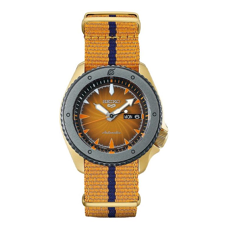 SEIKO Naruto Series Limited Crossover Mechanical Watch Yellow SBSA092