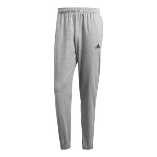 adidas Running Essentials Logo Pants 'Light Grey' BK7406