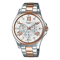 CASIO SHEEN Stainless Steel Strap White Watch Dial White Analog SHE-3806SPG-7A