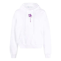 Men's Off-White SS22 Pattern Printing Hooded Long Sleeves Pullover Version White OMBB037F21FLE0130137