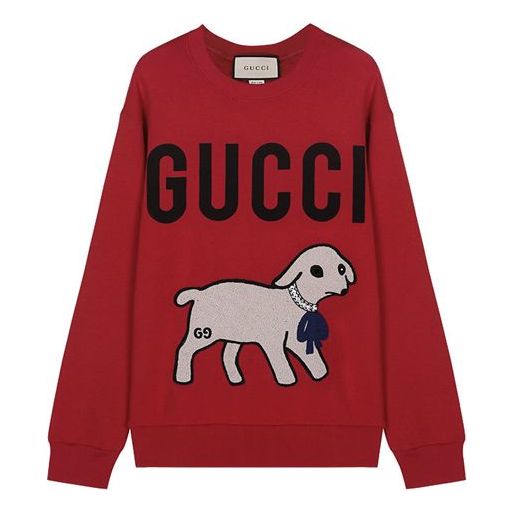 (WMNS) Gucci Large Pullover Red 469250-XJBUE-6671