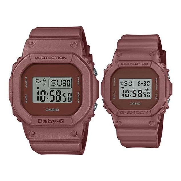 CASIO G-Shock & Baby-G Set 'Dark red' DW-5600ET-5PR&BGD-560ET-5PR
