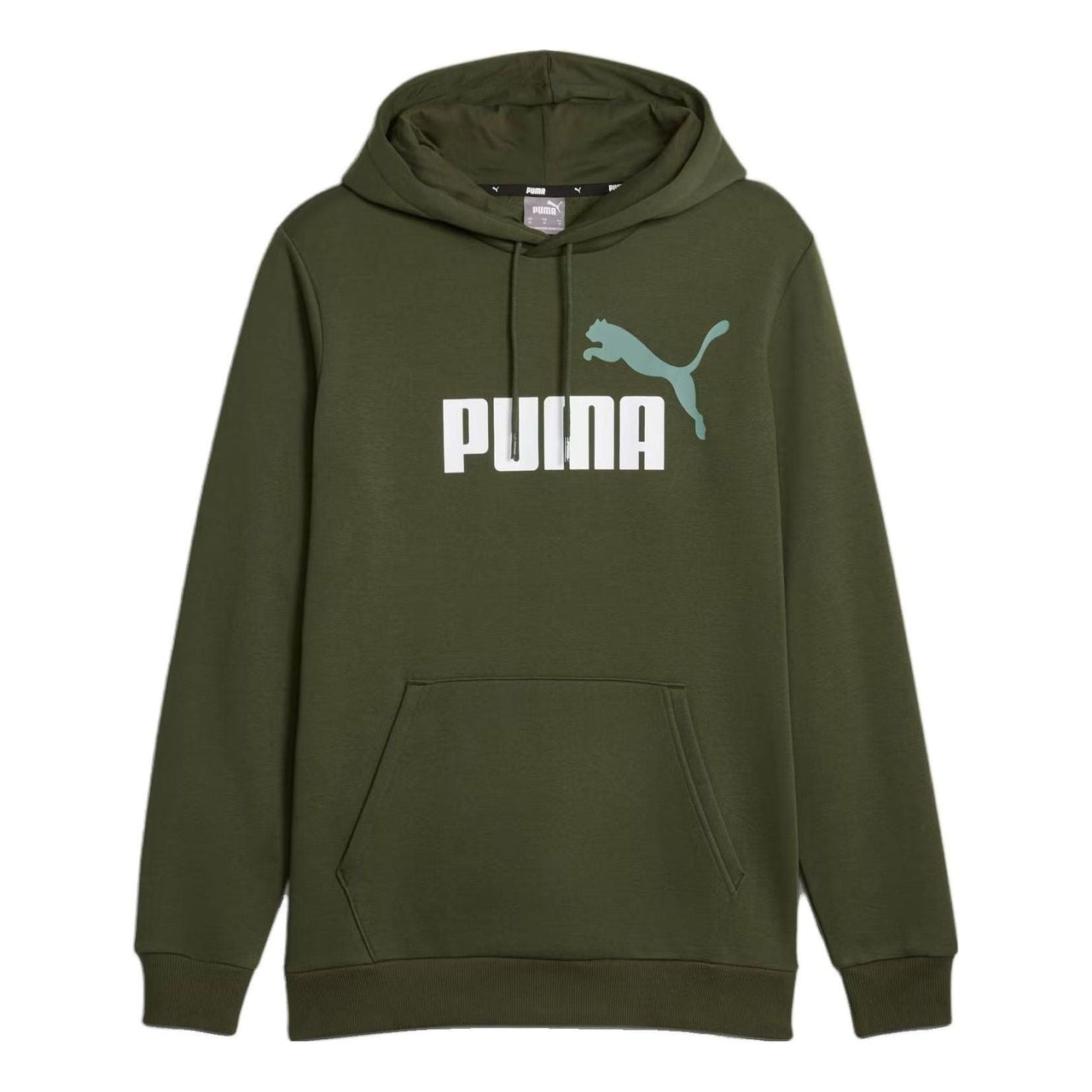 PUMA Essentials+ Big Logo Hoodie 'Olive Green' 586764-31