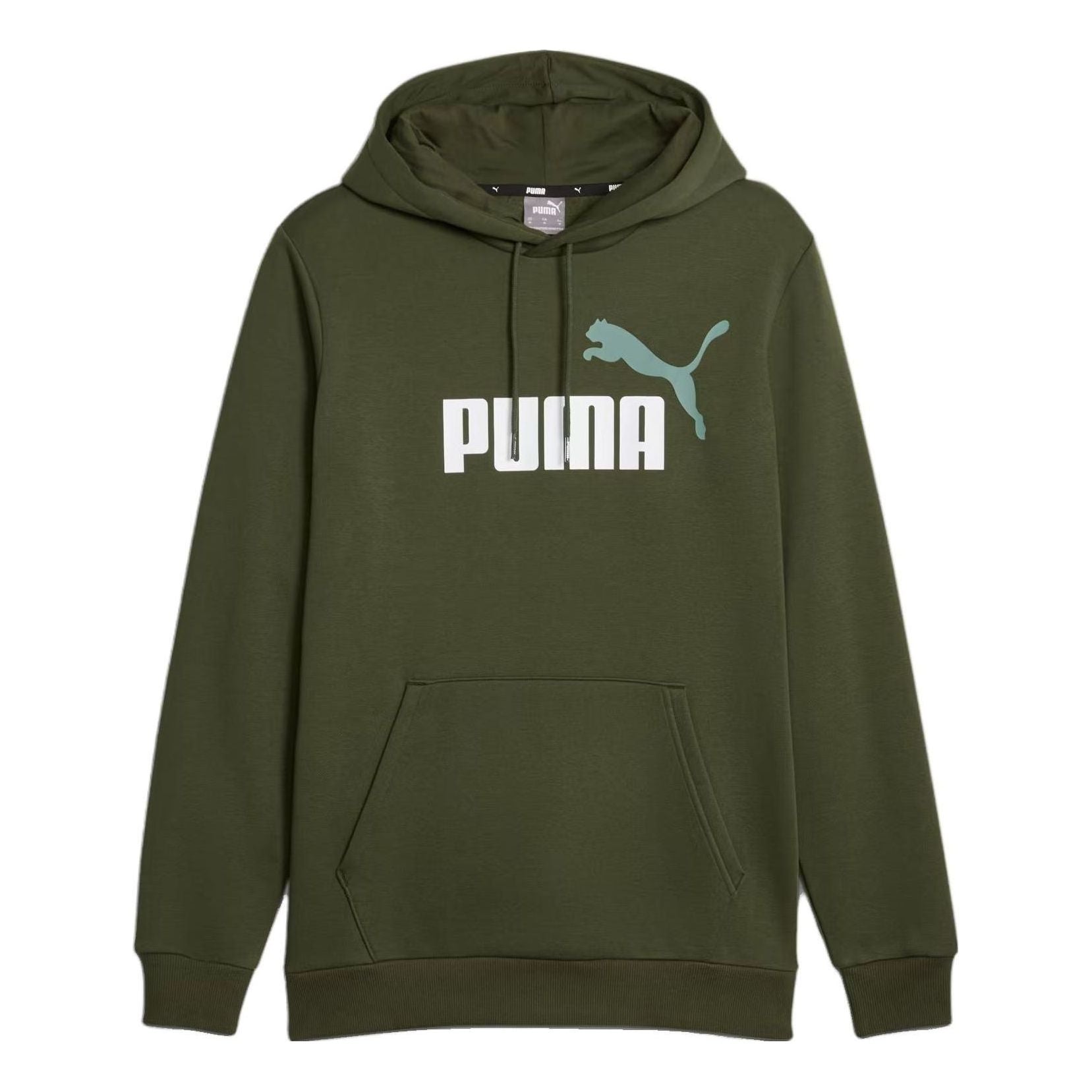 PUMA Essentials+ Big Logo Hoodie 'Olive Green' 586764-31