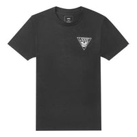 Vans Triangle Skeleton Printing Short Sleeve Couple Style Black VN0A54IJBLK