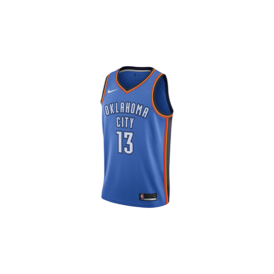Nike NBA Basketball Jersey SW Fan Edition Oklahoma City Thunder Paul George No. 13 Blue 864497-409