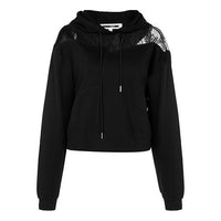 (WMNS) Alexander McQueen Printing Casual Hoodie Black 496334-RKC08-1000