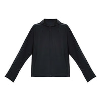 Men's Y-3 Craft Zipper hooded Long Sleeves Windproof Jacket Black FN5756