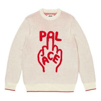 Palace Finger Up Knit Sweater 'White' P20KW009