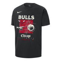 Nike NBA Max90 Chicago Bulls Courtside T-Shirt 'Black' FQ6099-010