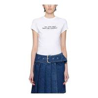 (WMNS) Off-White Quote Cotton T-shirt 'White Black' OWAA112S24JER0030110