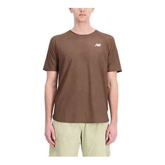 New Balance Q Speed Jacquard T-shirt Asia Sizing 'Brown' MT33281-DUO