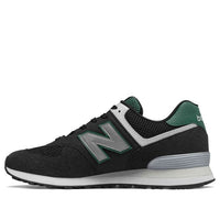 New Balance 574 Series Pebbled Sport Sneakers Black/Green ML574SRA