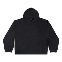 (WMNS) Balenciaga Cities Paris Hoodie Wide Fit 'Black' 674986TLVL81069