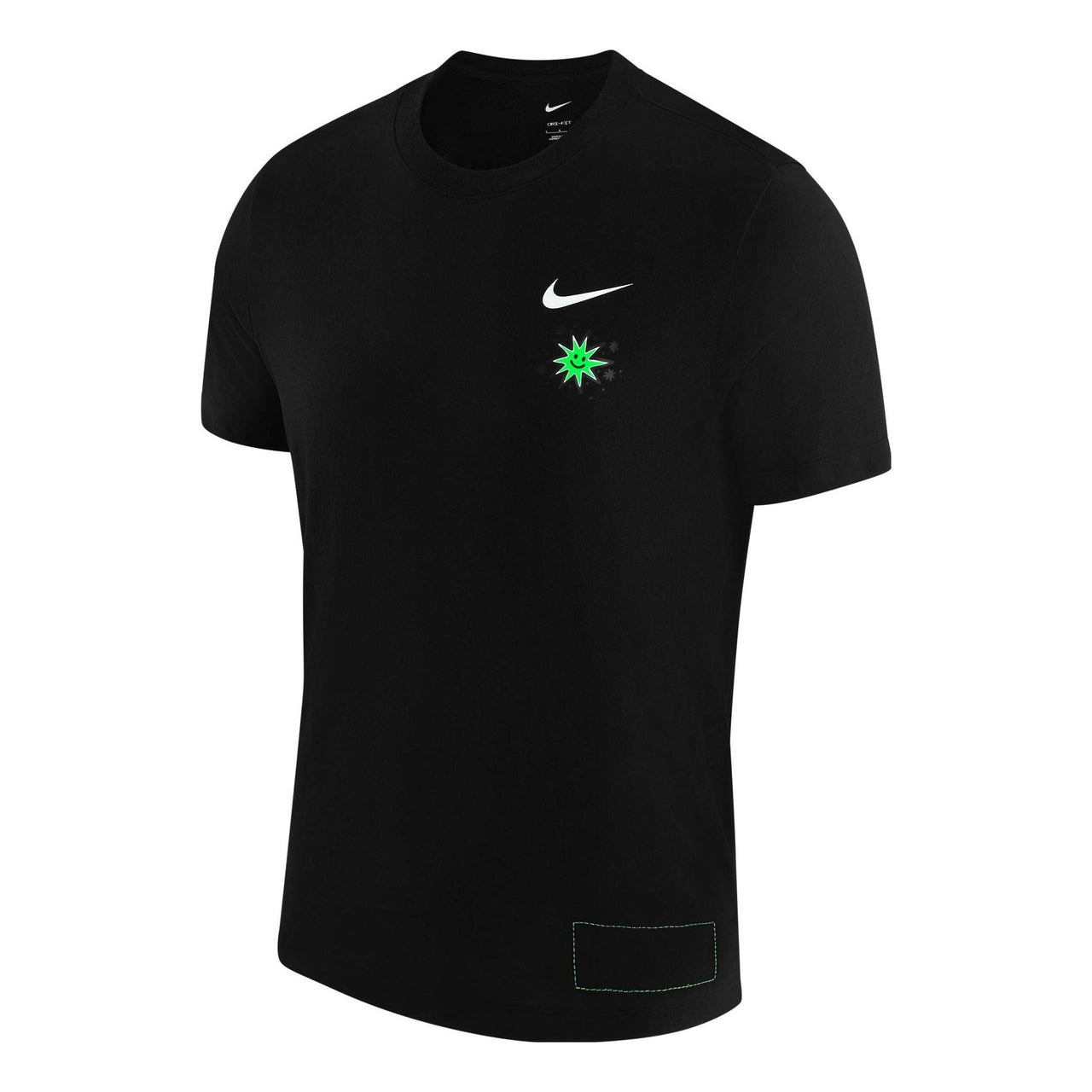 Men's Nike Cartoon Sun Logo Printing Casual Short Sleeve Black T-Shirt DV3198-010