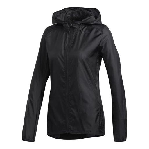 (WMNS) adidas Running Sports Hooded Jacket Black DZ2321