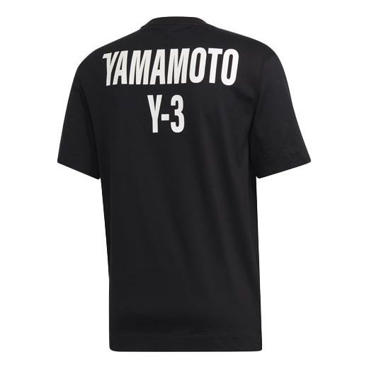 Y-3 Back Printing Casual Short Sleeve Unisex Black GK4362