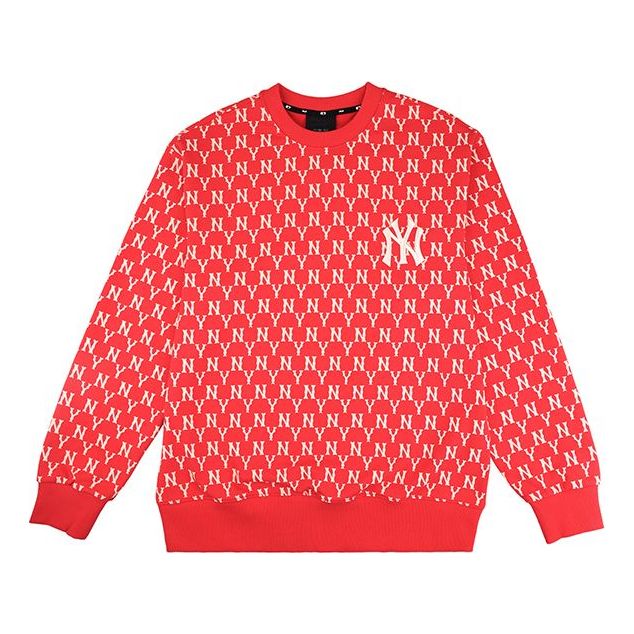 MLB New York Yankees Vintage Full Logo Long-Sleeve Fleece Unisex Red 31MTM2041-50R