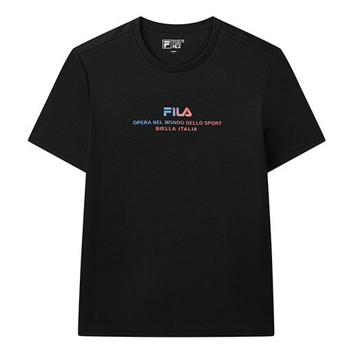 Men's FILA Street Retro Casual Short Sleeve Black T-Shirt F11M038138F-BK