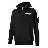 PUMA Casual Printed Zipped Hooded Jacket Black 588672-01
