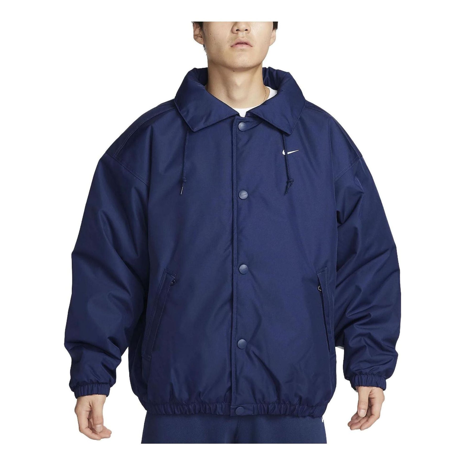 Nike Sportswear Solo Swoosh Puffer Jacket 'Navy Blue' FB7853-410