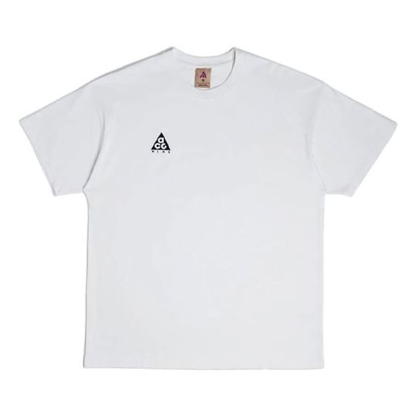 Men's Nike ACG logo Short Sleeve White T-Shirt BQ7342-122
