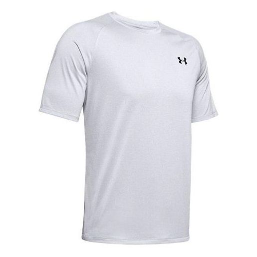 Men's Under Armour Tech Training Sports Short Sleeve Gray 1345317-014