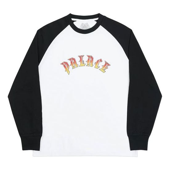 PALACE Logo Printing Colorblock raglan sleeve Long Sleeves Unisex Black P19LS023