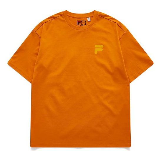 Fila FUSION Casual Sports Round Neck Short Sleeve Couple Style Orange T11U126110F-OR