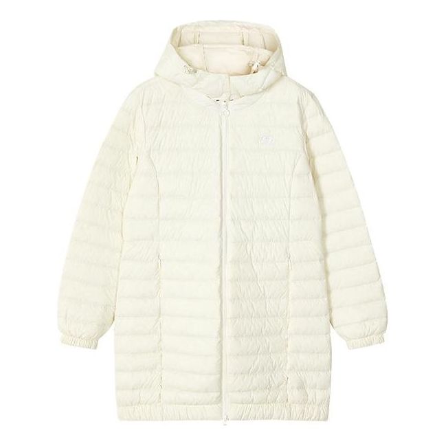 (WMNS) Skechers Long Down Jacket 'White' L421W018-00PS