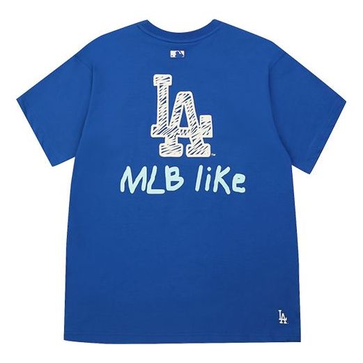 MLB Loose Graffiti Sports Short Sleeve Unisex Blue 31TS15031-07U