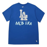 MLB Loose Graffiti Sports Short Sleeve Unisex Blue 31TS15031-07U