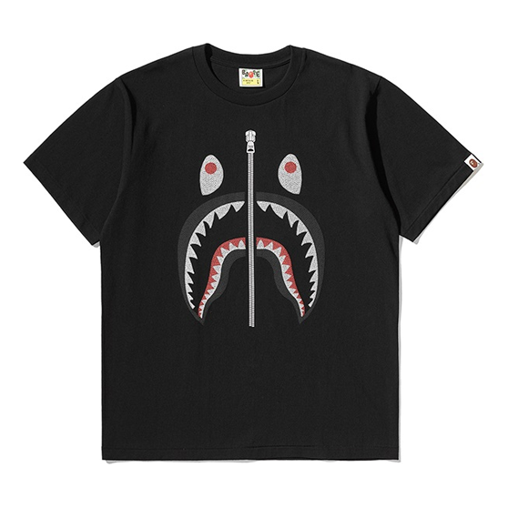 A Bathing Ape Shark Face Tee 'Black' 0ZXTEM110066C
