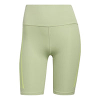 (WMNS) adidas Essentials 3-stripes Waisted Short Leggings 'Green' HD4471
