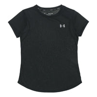 (WMNS) Under Armour Streaker Running Sports Short Sleeve Black 1341520-001