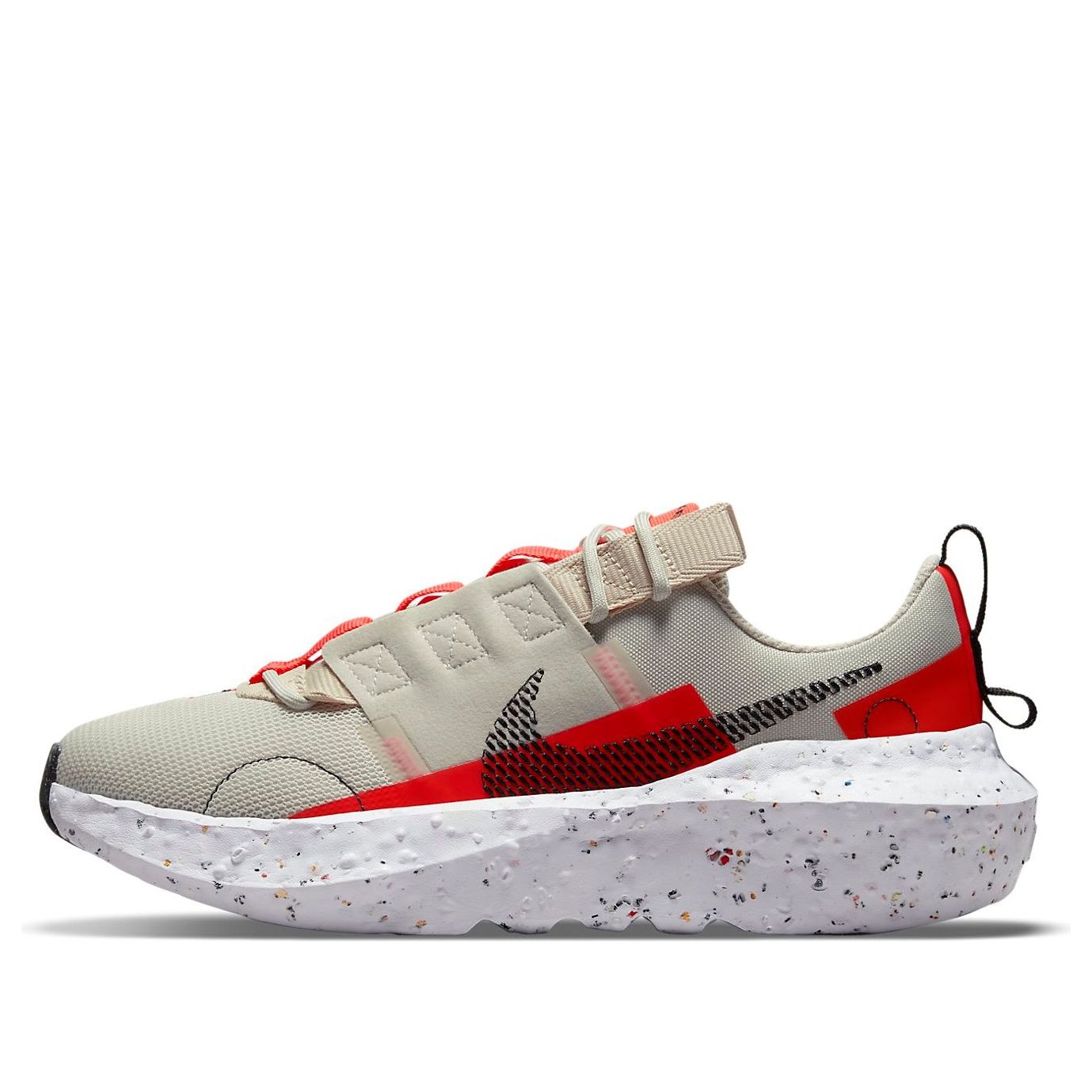 (WMNS) Nike Crater Impact 'Light Bone Bright Crimson' CW2386-003