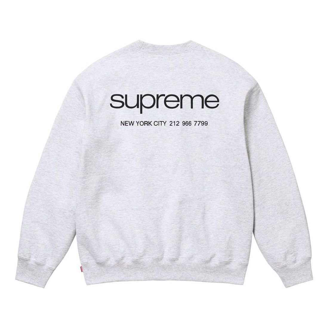 Supreme FW23 Week10 NYC Crewneck Logo Sweater 'White' SUP-FW23-174