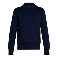 Men's LOUIS VUITTON FW21 Logo Solid Color Long Sleeves Navy Blue 1A3LSD