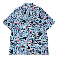Men's FILA FUSION x Jeremyville Crossover Casual Sports Breathable Loose Printing Short Sleeve Shirt Funny T11M139401F-LB