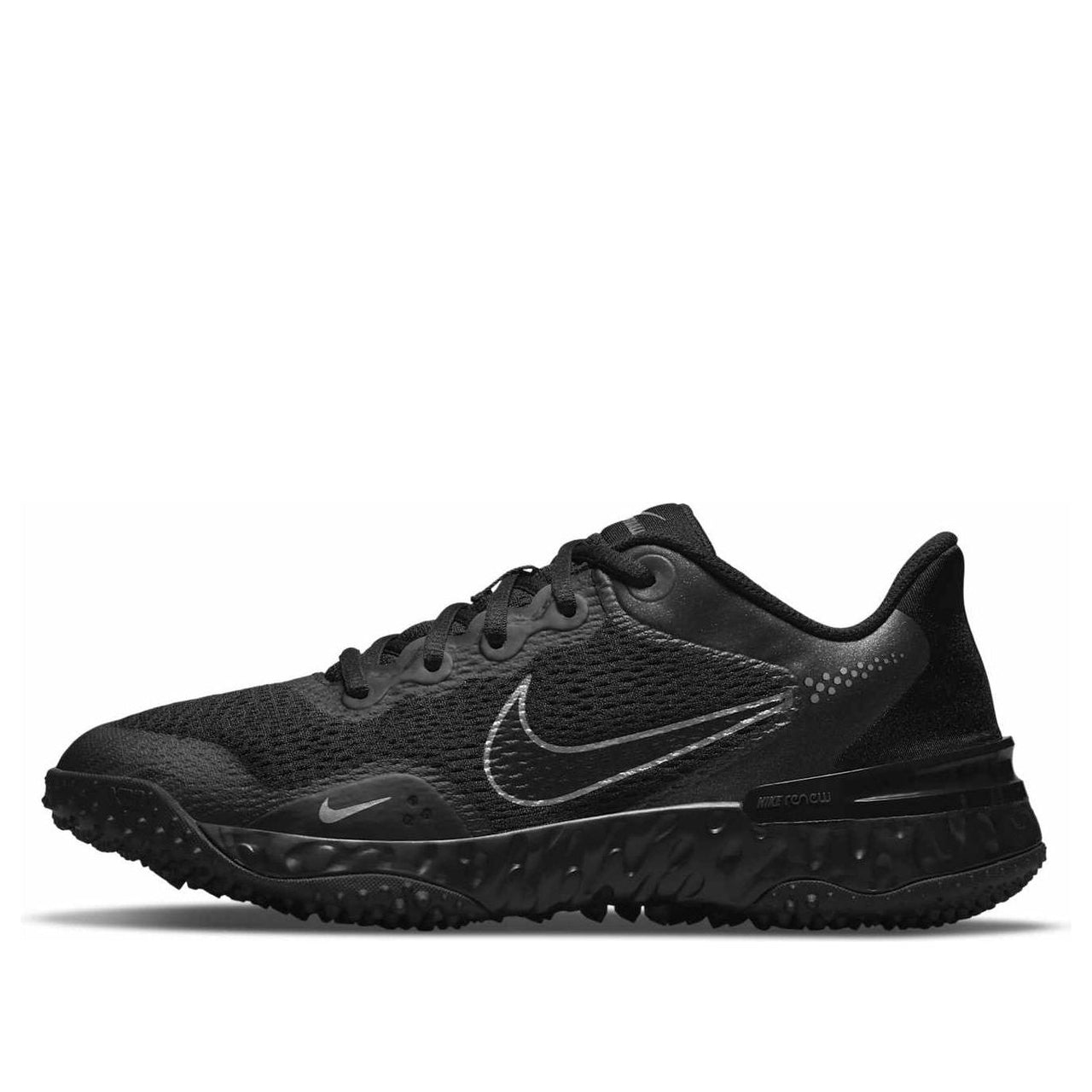 (WMNS) Nike Alpha Huarache Elite 3 Turf 'Black Metallic Dark Grey' CU8403-005